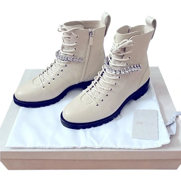 Jimmy Choo Cruz Crystal-Embellished Ankle Boots